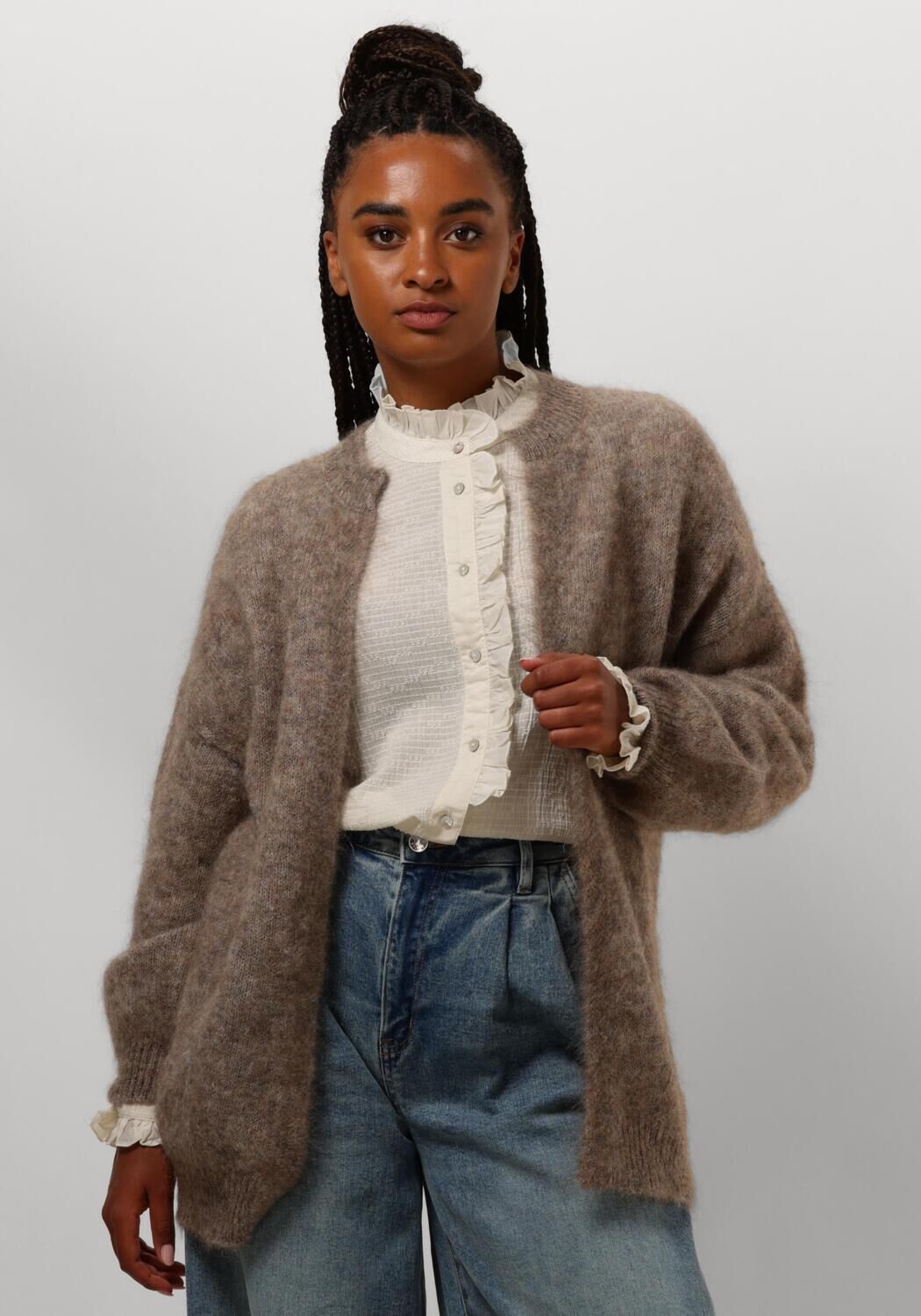 Des Petits Hauts Vest Dames Altea, Maat: L, Kleur: Taupe