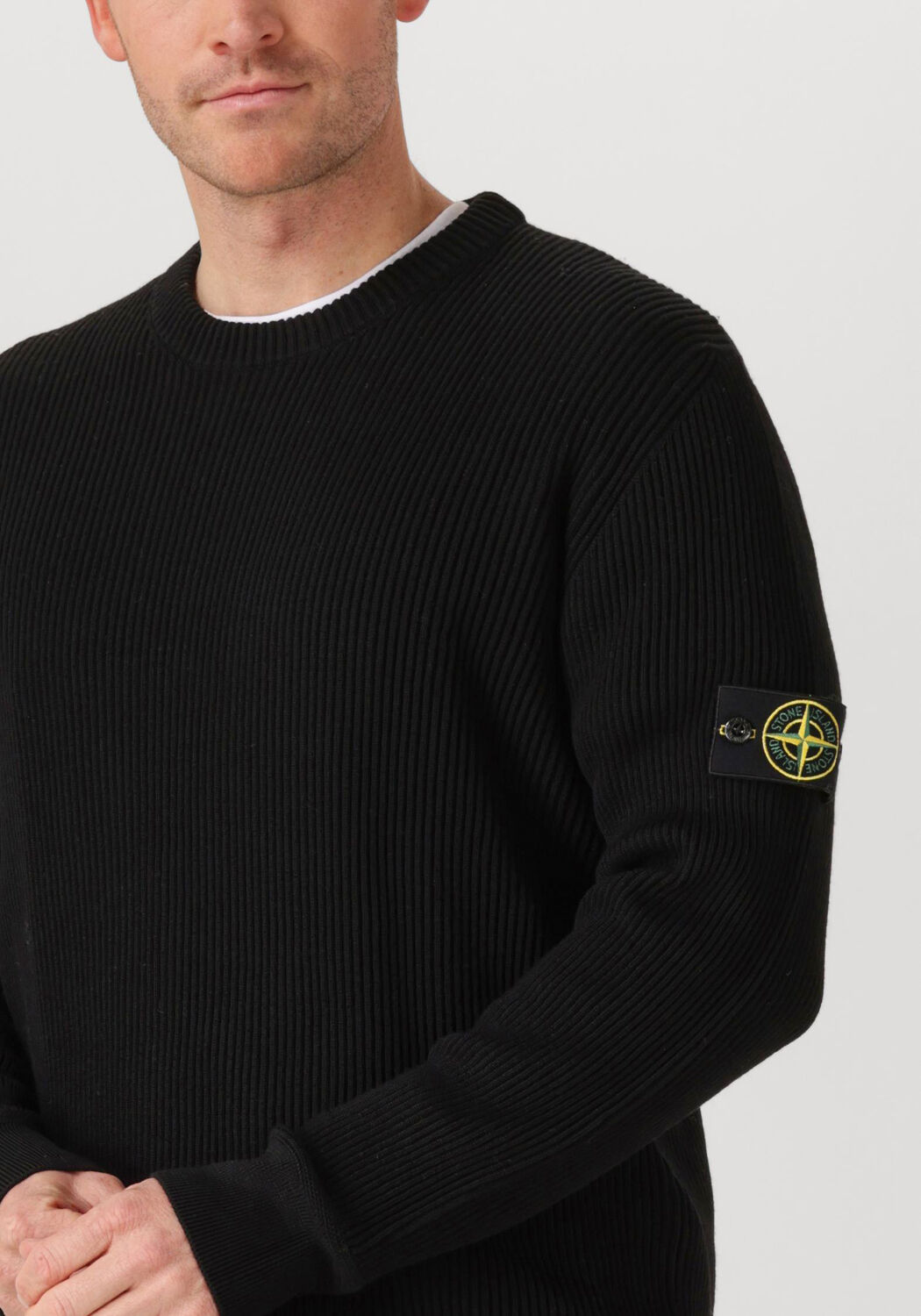 Zwarte STONE ISLAND Trui CREW NECK - large