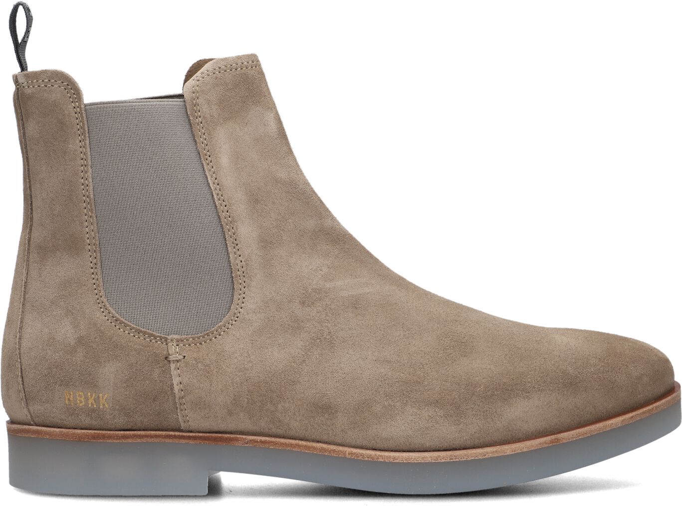 Nubikk Chelsea Boots Heren Logan Chelsea, Maat: 45, Materiaal: Suède, Kleur: Beige