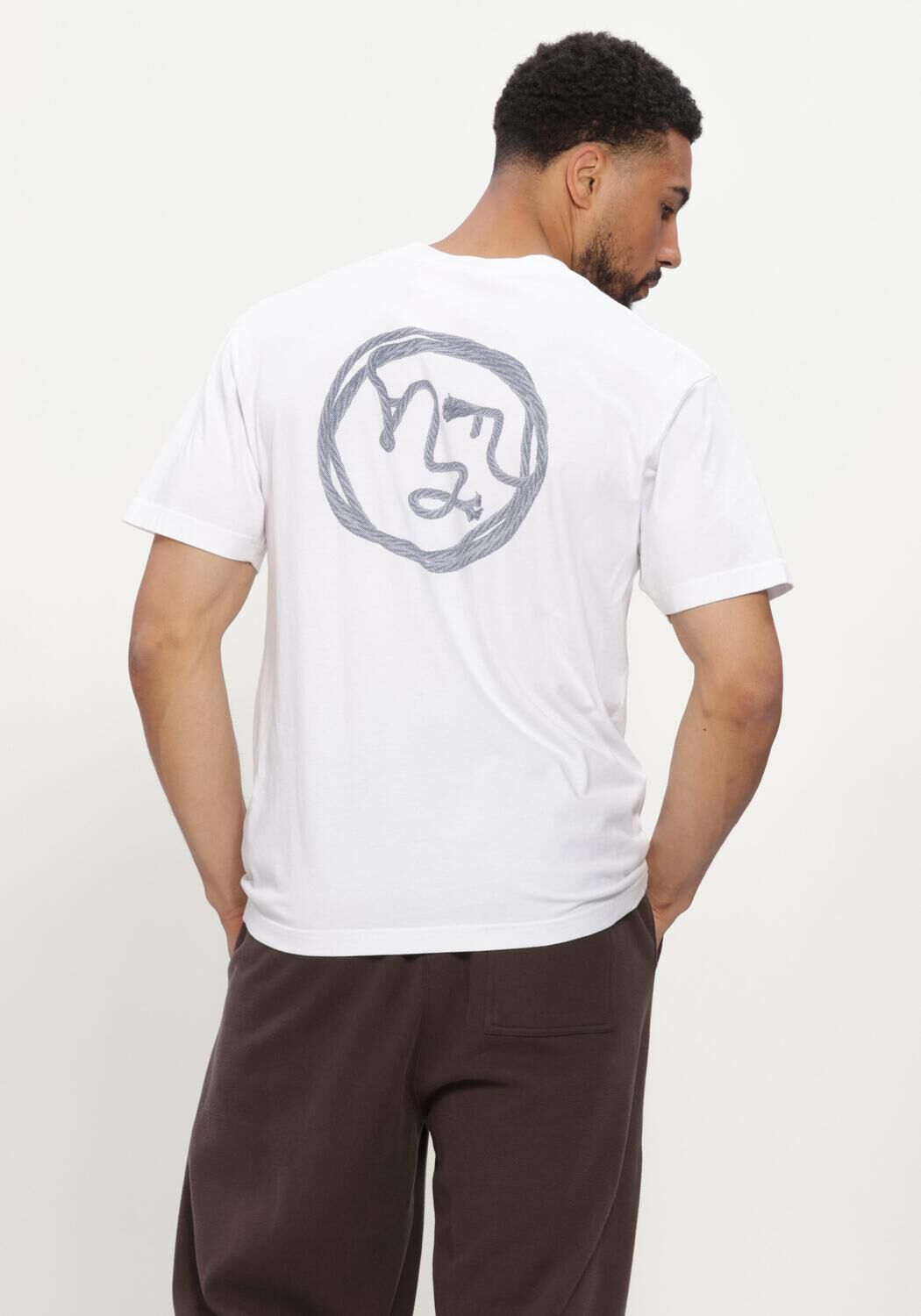 Witte OLAF HUSSEIN T-shirt LASSO FACE TEE - large