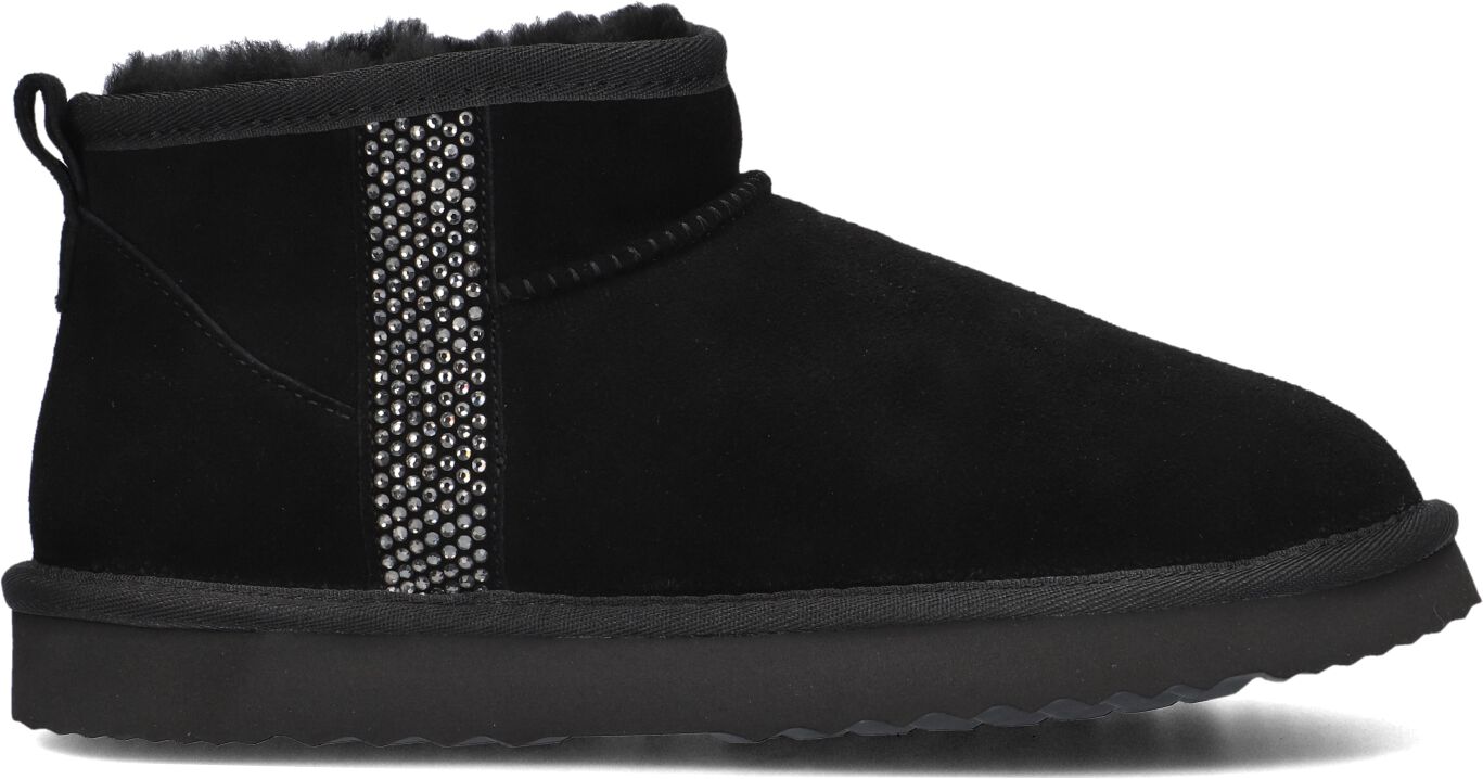 Lina Locchi Vachtlaarzen Dames Extreme Glitter Low, Maat: 42, Materiaal: Suède, Kleur: Zwart