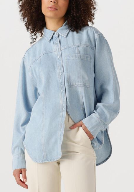 Lichtblauwe SECOND FEMALE Blouses IRVIN DENIM SHIRT - large