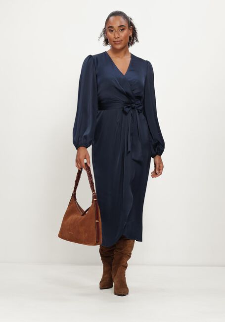 Donkerblauwe LINA LOCCHI Midi jurk LL-BEA - large