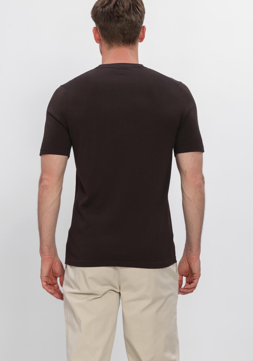 Bruine PROFUOMO Polo T-SHIRT CREW NECK SS AERO EASE - large