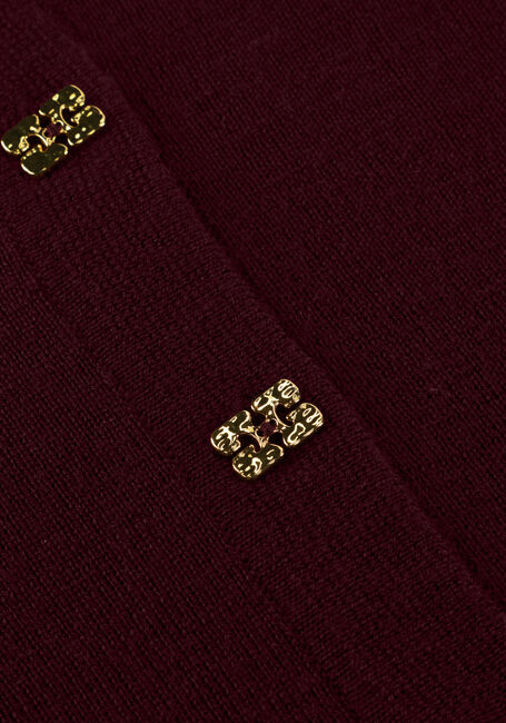 Rode GANNI Truien/vesten MINI RIBBED MERINO POLO - large