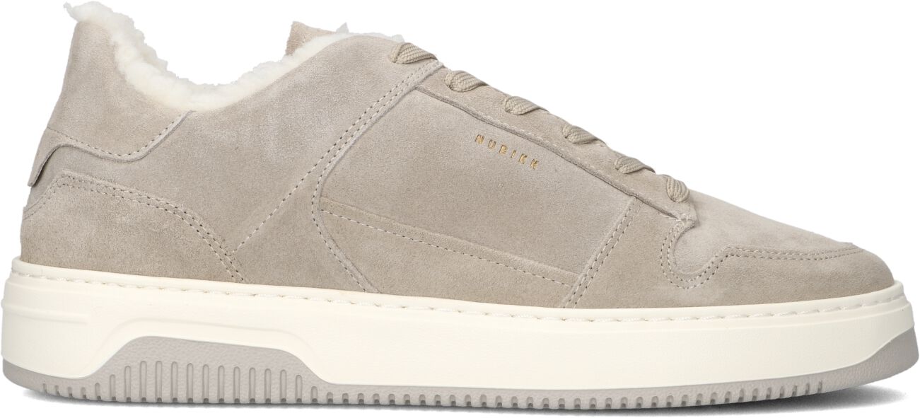 Nubikk Lage Sneakers Heren Basket Court Fur, Maat: 41, Materiaal: Suède, Kleur: Taupe