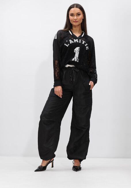 Zwarte HAUTE L'AMITI&Eacute; Top LACE FOOTBALL V-BLOUSE - large