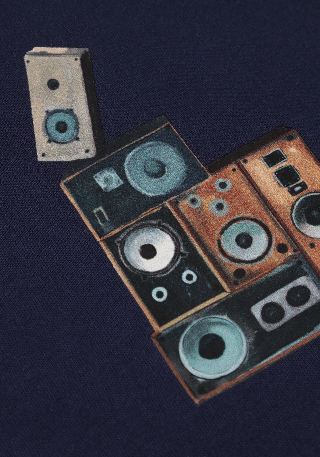 Donkerblauwe FILLING PIECES T-shirt T-SHIRT SPEAKER WALL - large