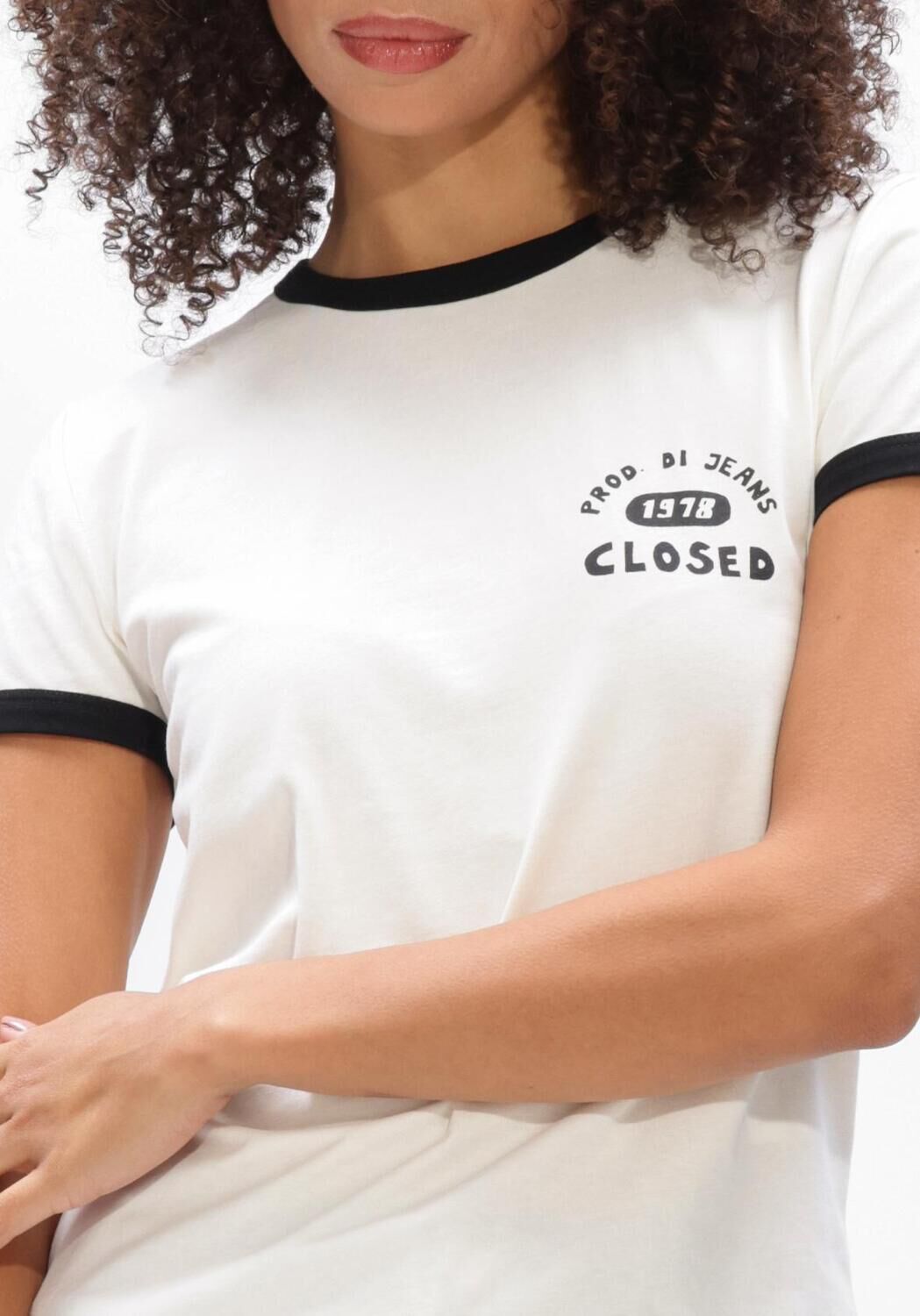 Ecru CLOSED T-shirt SLIM T-SHIRT - large