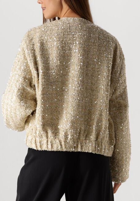 Beige SUMMUM Jack JACKET TWEED SEQUINS - large