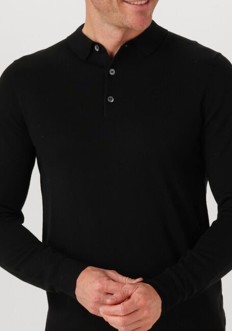 Zwarte PROFUOMO Polo POLO LS MERINO - large