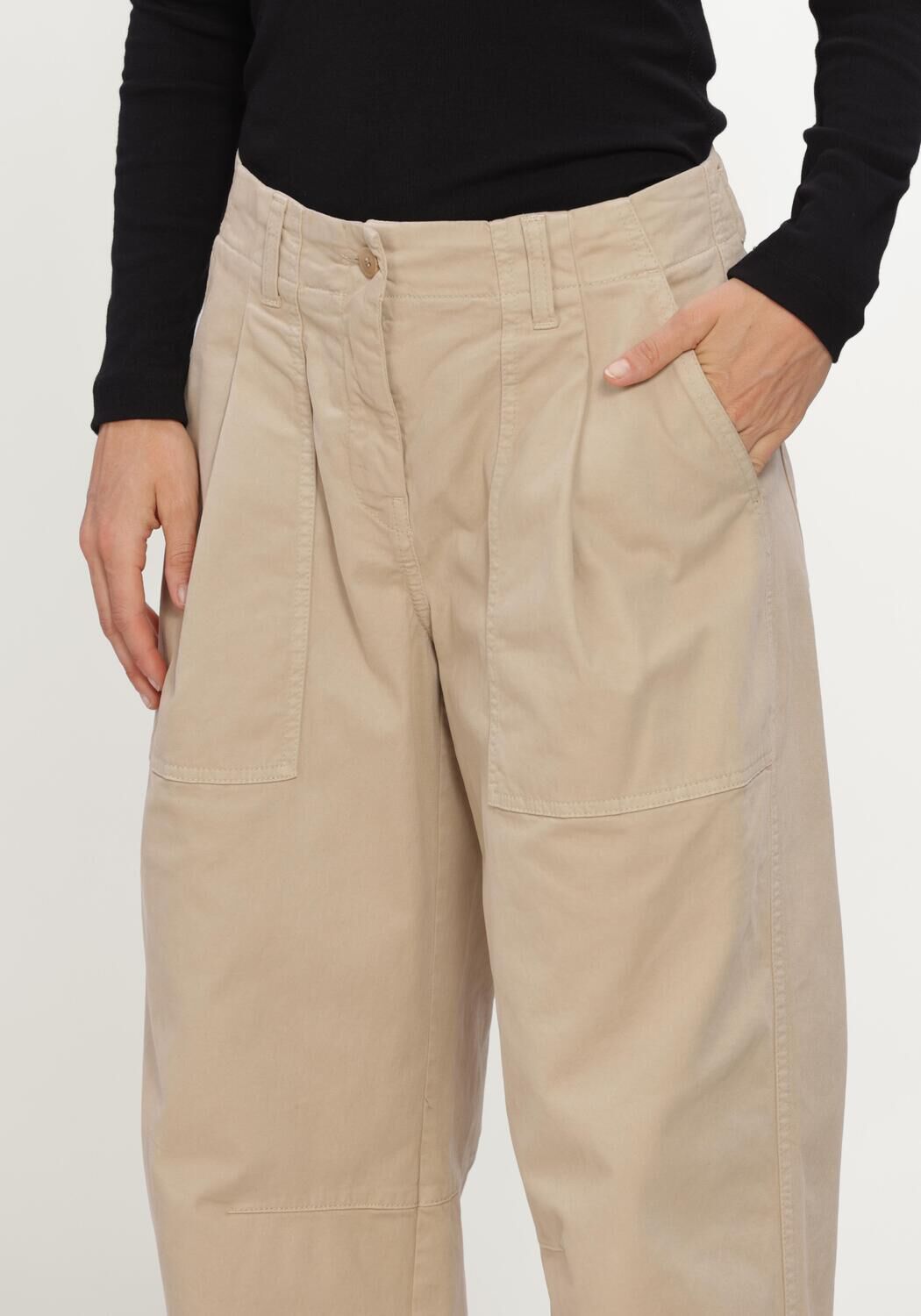 Zand CAMBIO Wijde broek OCTOBER STUDIO87 - large