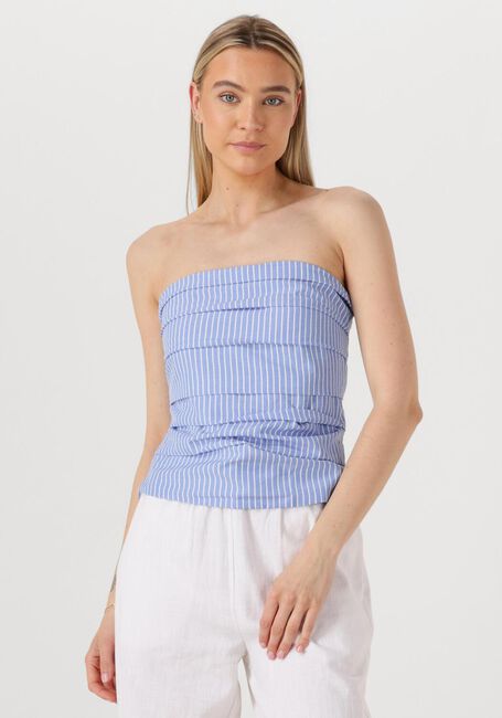 Lichtblauwe CO'COUTURE Top TEACC STRIPE TUBE TOP - large
