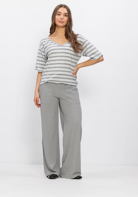 Lichtgrijze PENN & INK T-shirt T-SHIRT STRIPE - large