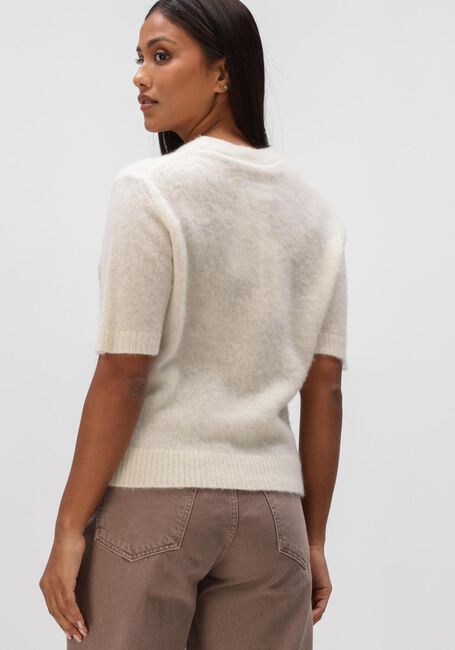 Beige GANNI Tops & T-shirts BRUSHED ALPACA GRAPHIC T SHIRT - large