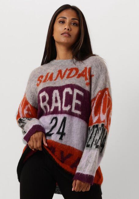 Grijze AMAYA AMSTERDAM Trui AMAYA RACE SWEATER - large