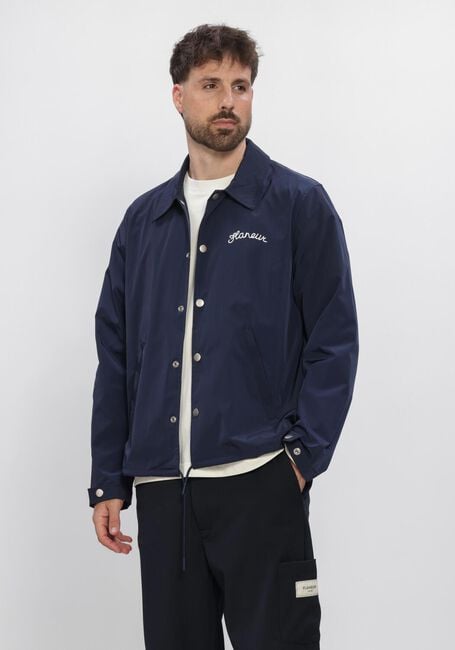 Donkerblauwe FLANEUR Jack SIGNATURE COACH JACKET - large