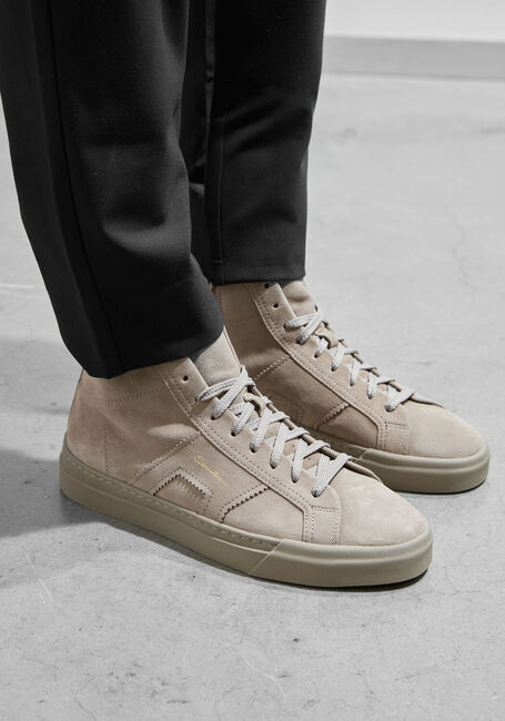 taupe santoni hoge sneakers sue mid rits sneaker