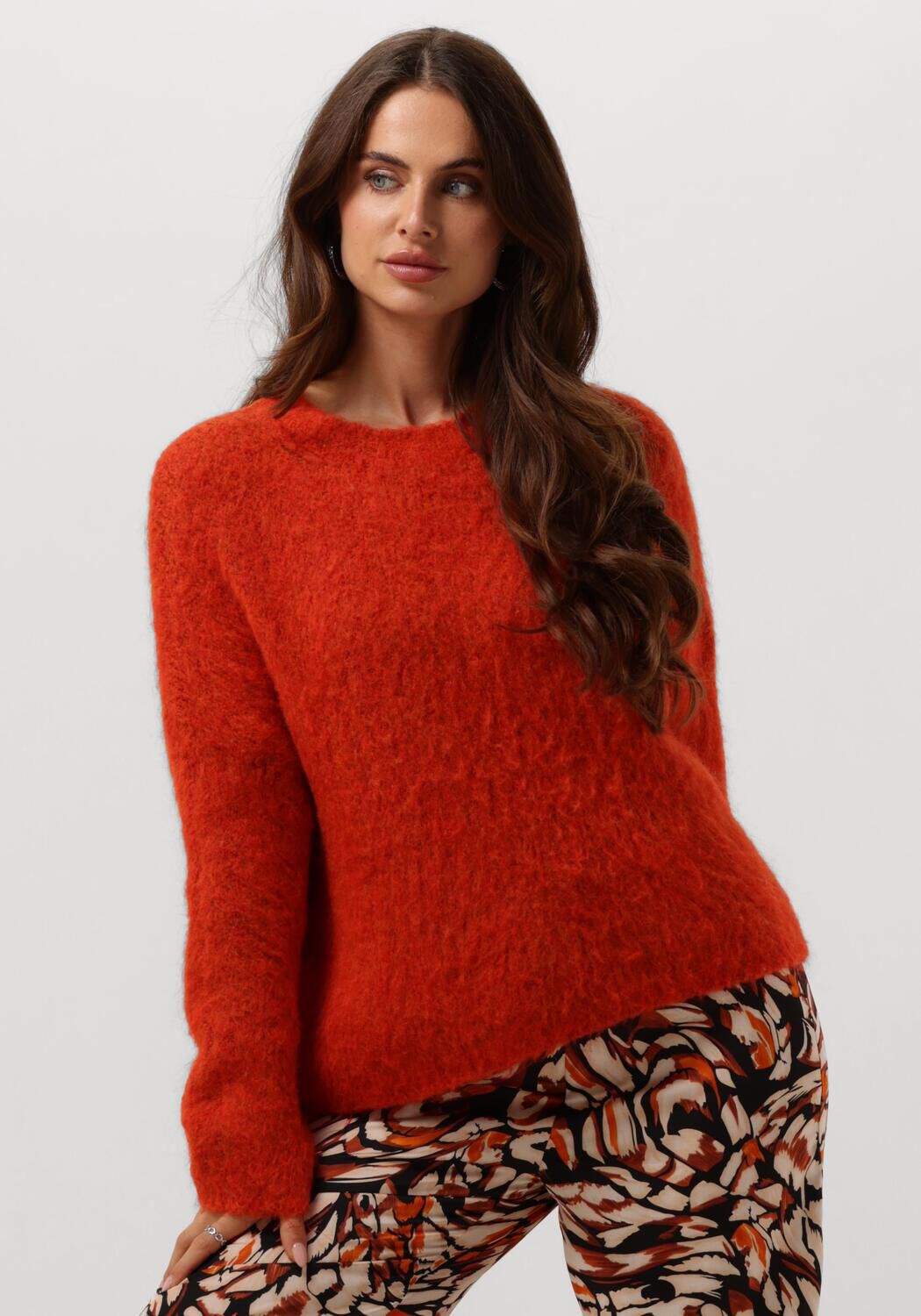 Amaya Amsterdam Trui Dames Bobbie Knitwear, Maat: L, Kleur: Oranje