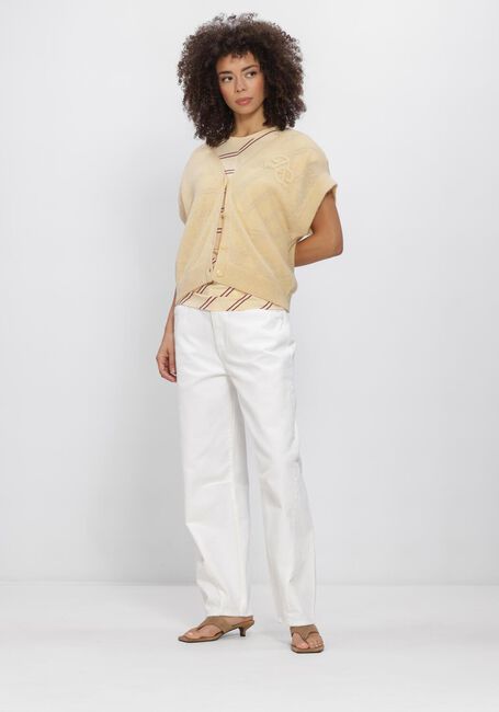 Butter yellow DANTE6 Top ZYRA SHORT SLEEVE CARDIGAN - large