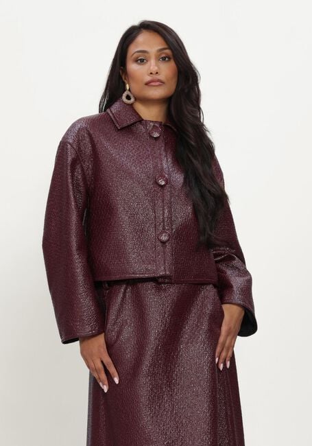 Bordeaux NATAN Leren jas VESTE COURTE - large
