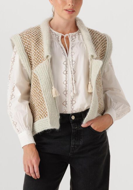 Gouden FORTE FORTE Gilet NATTE' TWEED AND BOUCLE' KNIT VEST - large