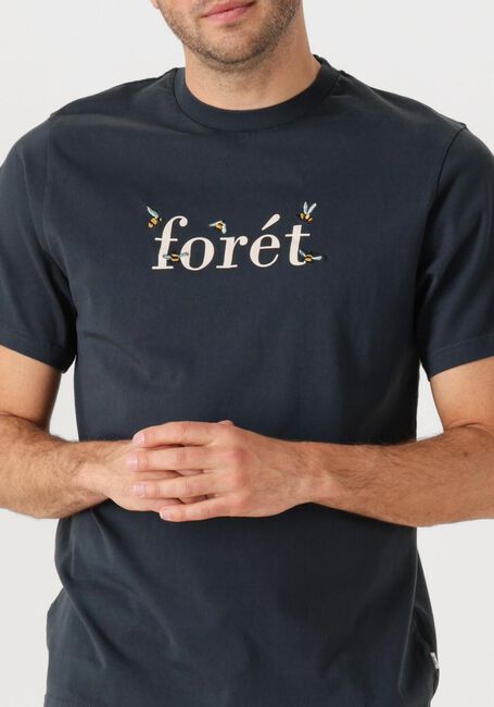 Donkerblauwe FORÉT T-shirt AMBER BEE T-SHIRT - large