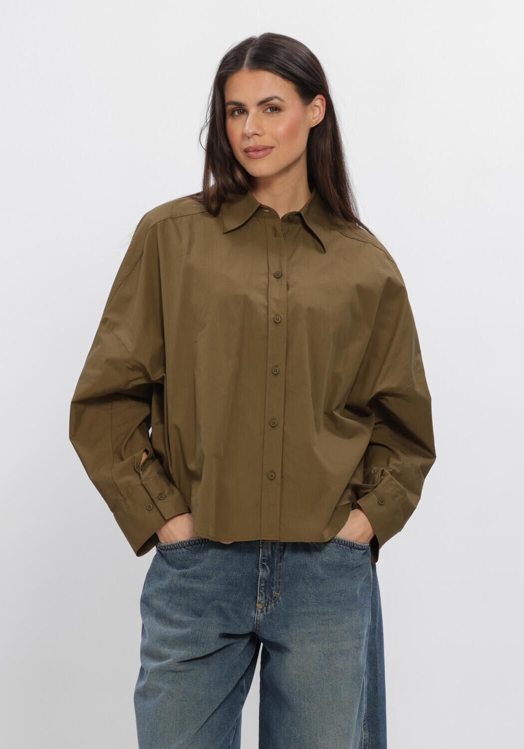 Khaki CLOSED Blouses GATHERED SHIRT - large