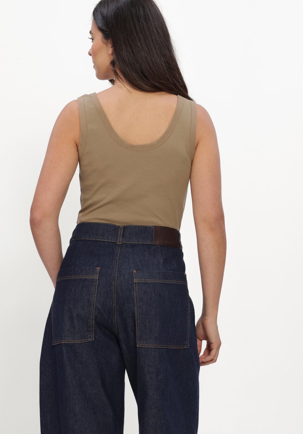 Khaki LUISA CERANO Top RIPP-TANKTOP - large