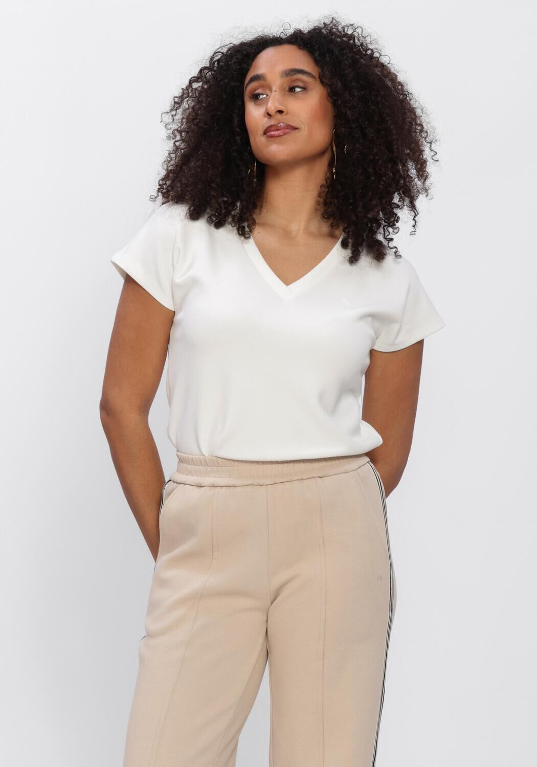 Aimee the Label T-Shirt Dames Ingrid, Maat: L, Kleur: Gebroken wit afbeelding 1