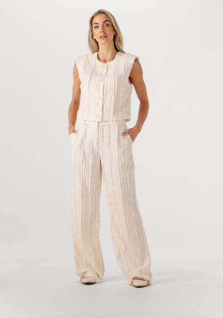 Gebroken wit DANTE6 Wijde broek JULES FIL COUPE PANTS - large