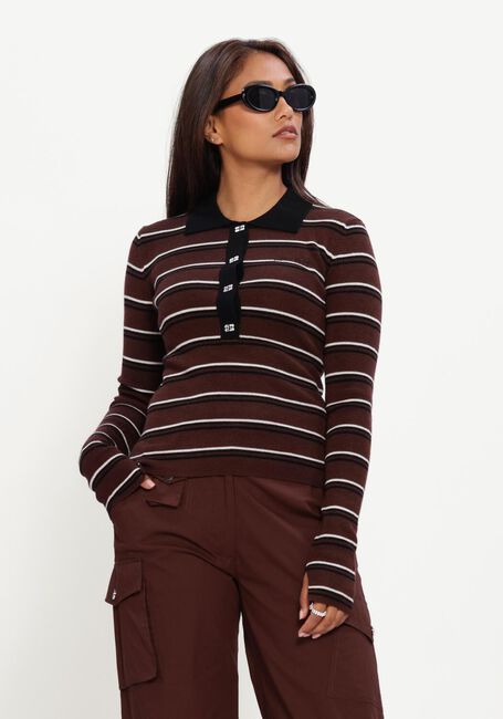 Multi GANNI Broeken MINI RIBBED MERINO POLO - large