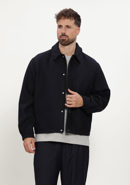 Donkerblauwe NEW AMSTERDAM SURF ASSOCIATION Jack WOOL COACH JACKET - large