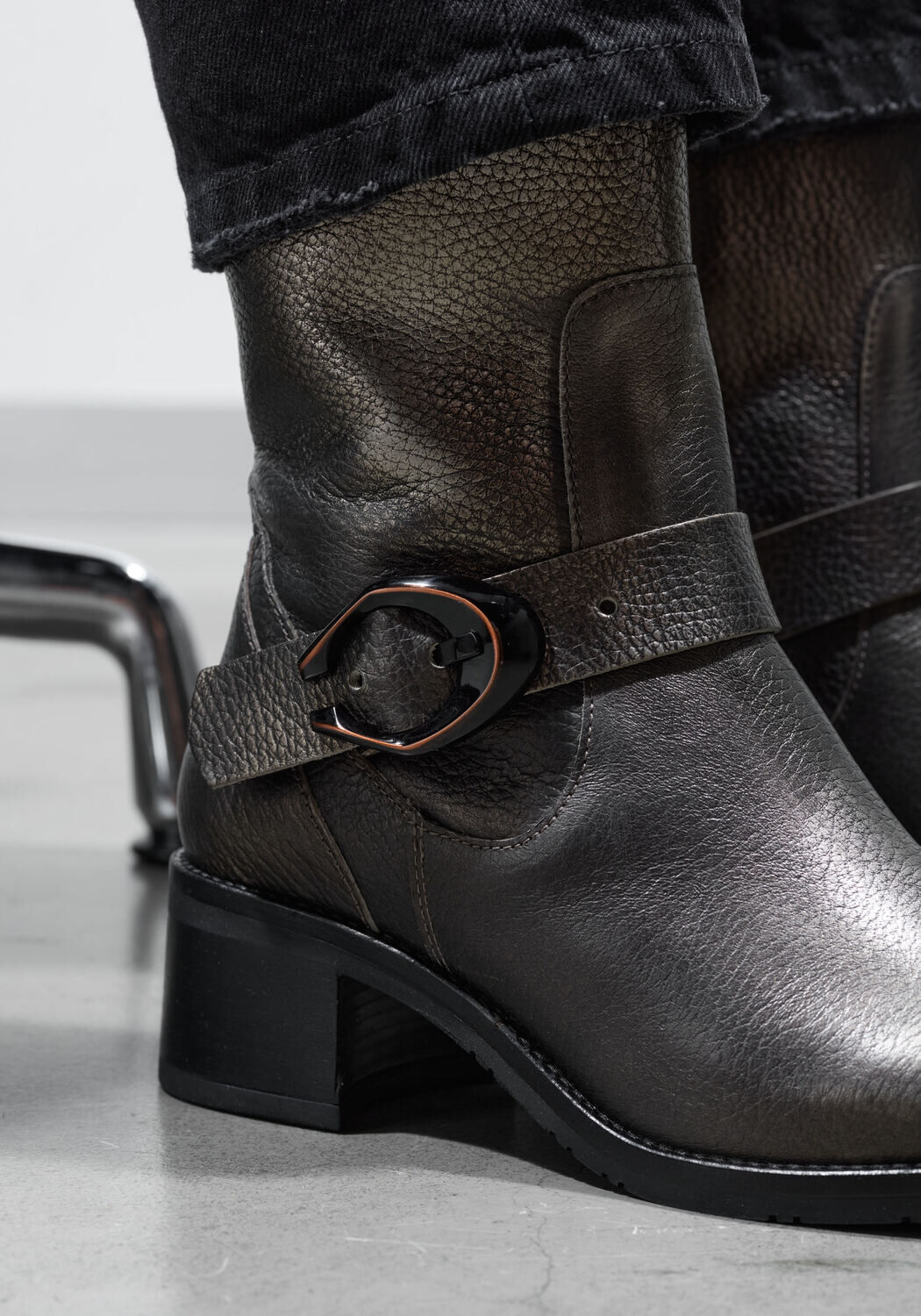 Bronzen PIEDI NUDI Enkellaarsjes SELVA 17.01 1 - large