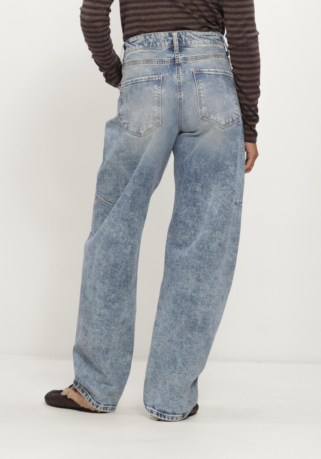 Blauwe CAMBIO Barrel jeans BAGGY TWISTED STUDIO87-UNIKAT/UNIQUE - large