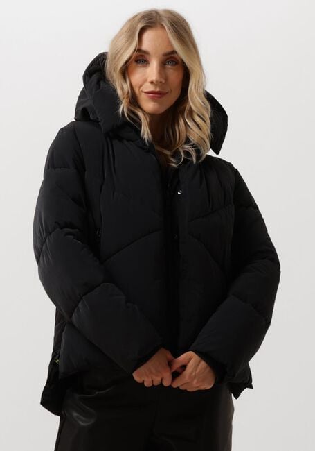 Zwarte BLONDE08 Gewatteerde jas KORTE DOORGESTIKTE JAS - large