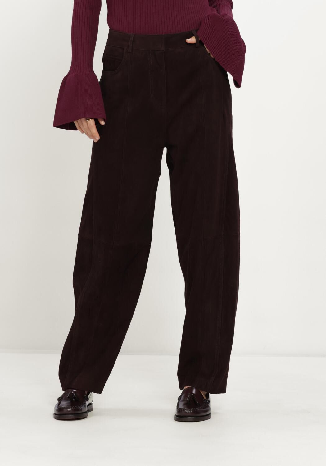 Ibana Ibana Wijde Broek Dames Parla Suede