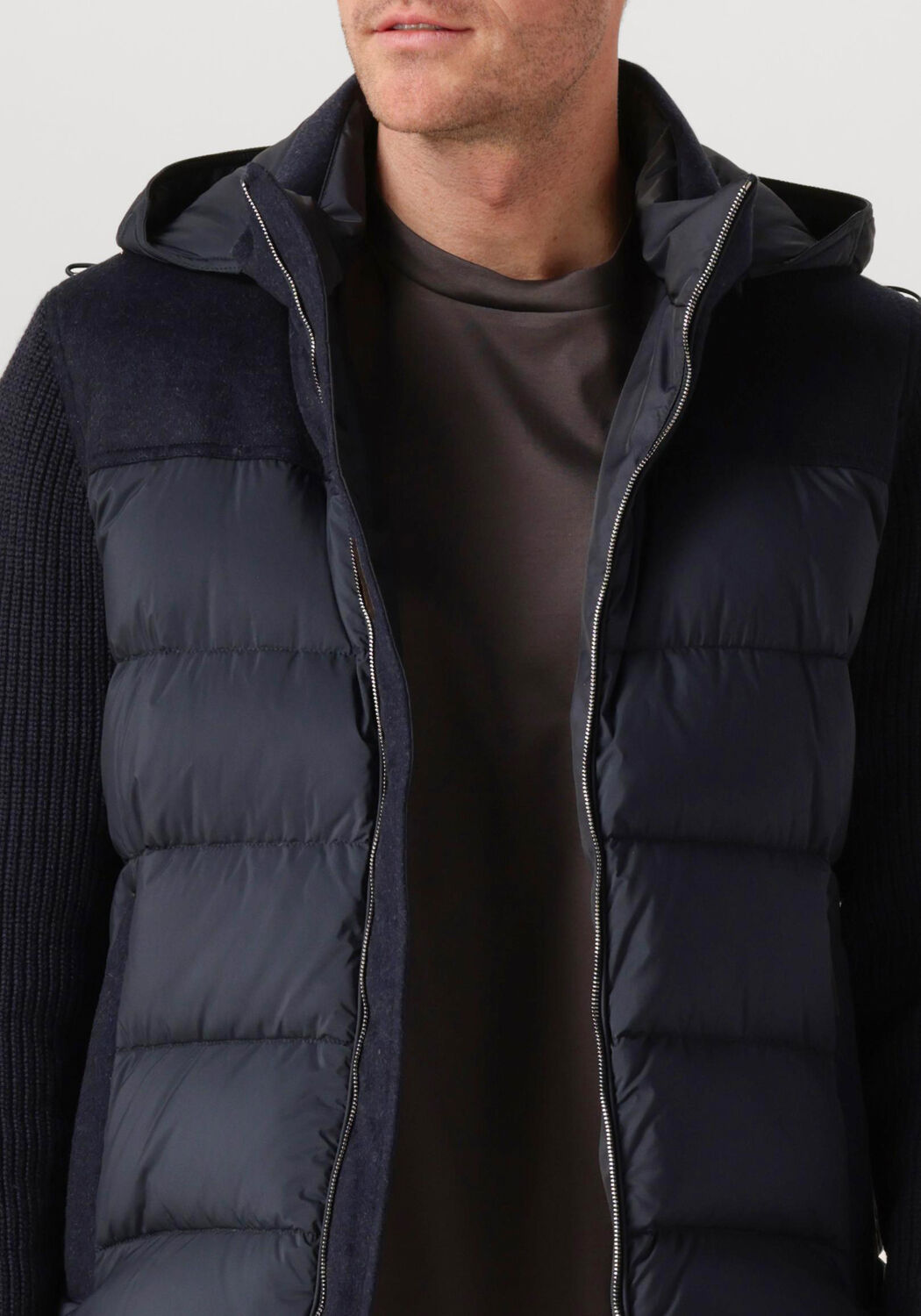 Donkerblauwe MOORER Gewatteerde jas ALLORI LSM - large