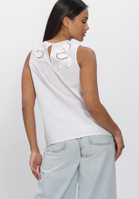 Witte LUISA CERANO Top BLUSENTOP MIT LOCHSTRICKEREI - large