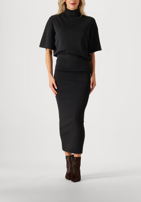 Zwarte HERSKIND Midi jurk CARRIE KNIT DRESS - large