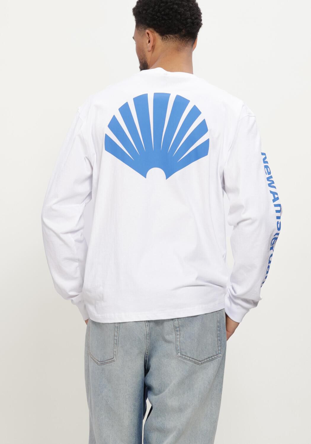 Witte NEW AMSTERDAM SURF ASSOCIATION T-shirt LOGO LONG SLEEVE - large