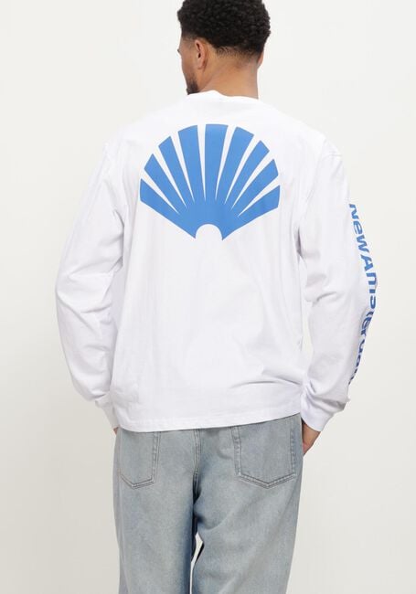 Witte NEW AMSTERDAM SURF ASSOCIATION T-shirt LOGO LONG SLEEVE - large