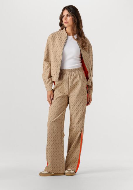 Beige ALIX THE LABEL Wijde broek LADIES WOVEN LOGO PANTS - large
