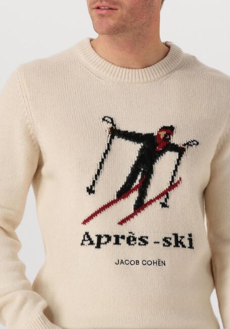 Ecru JACOB COHEN Trui GIROCOLLO JACQUARD C SCIATORE - large