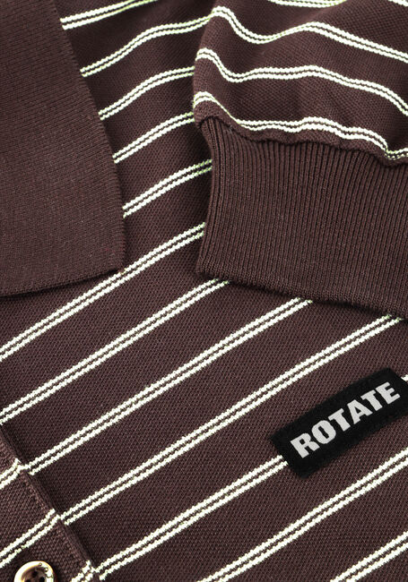 Bruine ROTATE Truien/vesten PIQUE LONGSLEEVE POLO - large