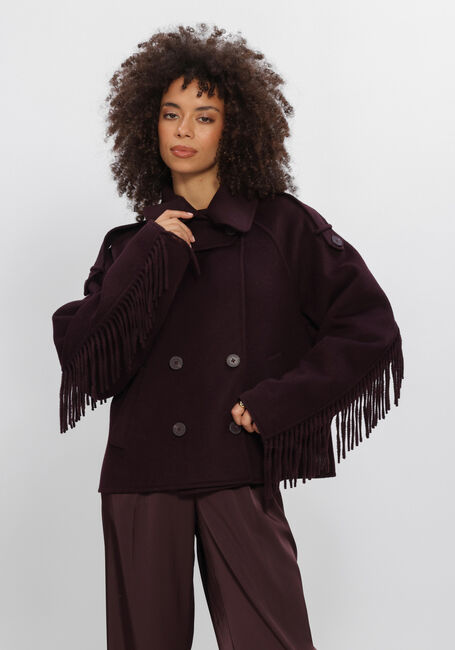 Bordeaux DANTE6 Jack HAVEN FRINGE COAT - large