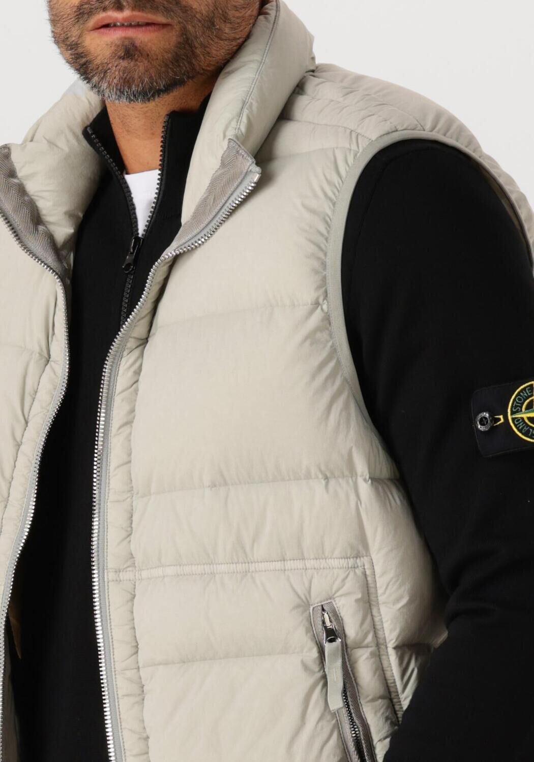 Beige STONE ISLAND Bodywarmer VEST - large