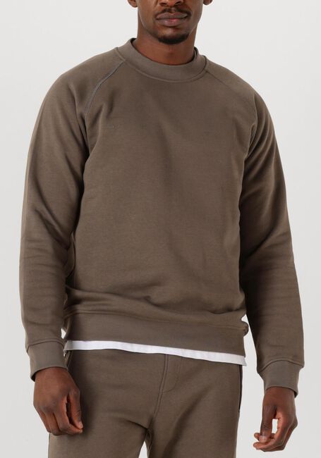 Taupe GENTI Trui BASIC LOGO SWEATER - large