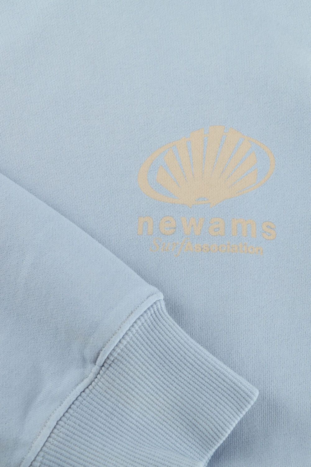 Lichtblauwe NEW AMSTERDAM SURF ASSOCIATION Sweater CORPORATE LOGO HOODIE BABY BLUE - large