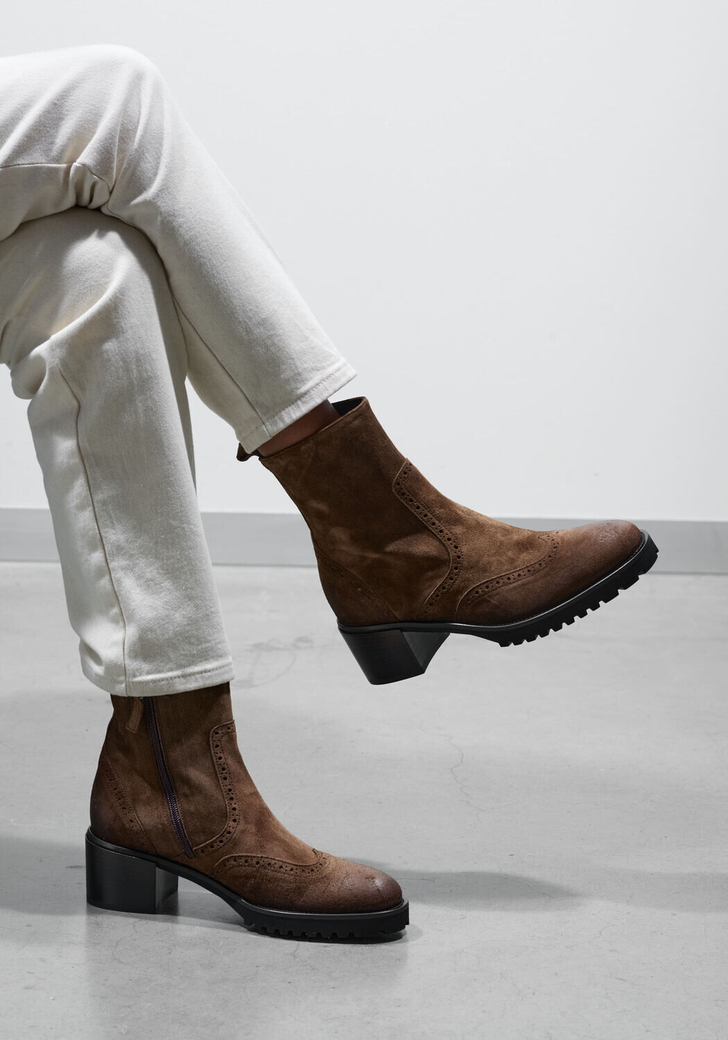 Bruine STEFANO LAURAN Enkellaarsjes 773-09 - large